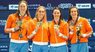 Estafette goud Valerie van Roon Tessa Giele Marrit Steenergen Milou van Wijk