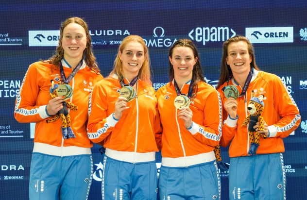 Estafette goud Valerie van Roon Tessa Giele Marrit Steenergen Milou van Wijk